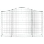 Išlenkti gabiono krepšiai vidaXL 200x50x120140cm  patvarūs