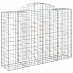 Išlenkti gabiono krepšiai vidaXL 200x50x140160cm  Belsilt