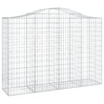 Išlenkti gabiono krepšiai vidaXL 200x50x140160 cm  tvirti ir stilizu