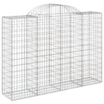 Išlenkti gabiono krepšiai vidaXL 200x50x140160 cm  tvirti ir patogūs