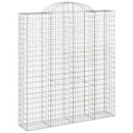 Išlenkti gabiono krepšiai vidaXL 200x50x220240 cm  tvirti ir patvaru