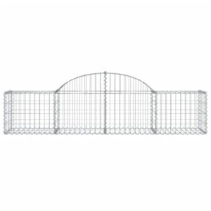 Išlenkti gabiono krepšiai vidaXL 200x50x40/60 cm – tvirti ir patvarūs