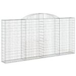 Išlenkti gabiono krepšiai vidaXL 300x30x140160cm  patvarūs ir estet