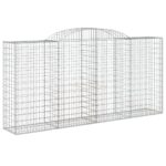 Išlenkti gabiono krepšiai vidaXL 300x50x140160 cm  patvarūs sodo užt