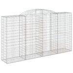 Išlenkti gabiono krepšiai vidaXL 300x50x160180 cm