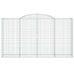 Išlenkti gabiono krepšiai vidaXL 300x50x160180 cm  patvarūs ir stamb