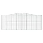 Išlenkti gabiono krepšiai vidaXL 400x30x140160cm  patvarūs ir stabil