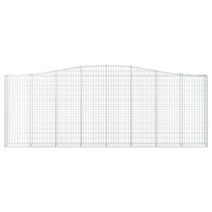 Išlenkti gabiono krepšiai vidaXL 400x30x140160cm  patvarūs ir stabil