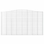 Išlenkti gabiono krepšiai vidaXL 400x30x220240cm  patvarūs ir stabil