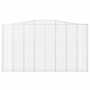 Išlenkti gabiono krepšiai vidaXL 400x30x220240 cm patvarūs