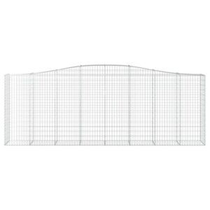 Išlenkti gabiono krepšiai vidaXL 400x50x140160 cm