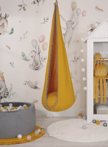 kabantisupynemysweetbabyhoneyyellowinternetureference belsilt Kabanti sūpynė vaikams My Sweet Baby honey yellow 180cm