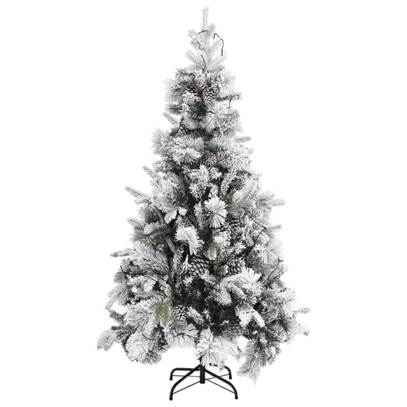 Kalėdinė eglutė su sniegu/LED/kankorėžiais, 225cm - Image 4