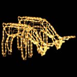 Šviečianti kalėdinė dekoracija Kalėdiniai elniai  belsilt