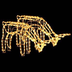 Šviečianti kalėdinė dekoracija Kalėdiniai elniai – belsi.lt