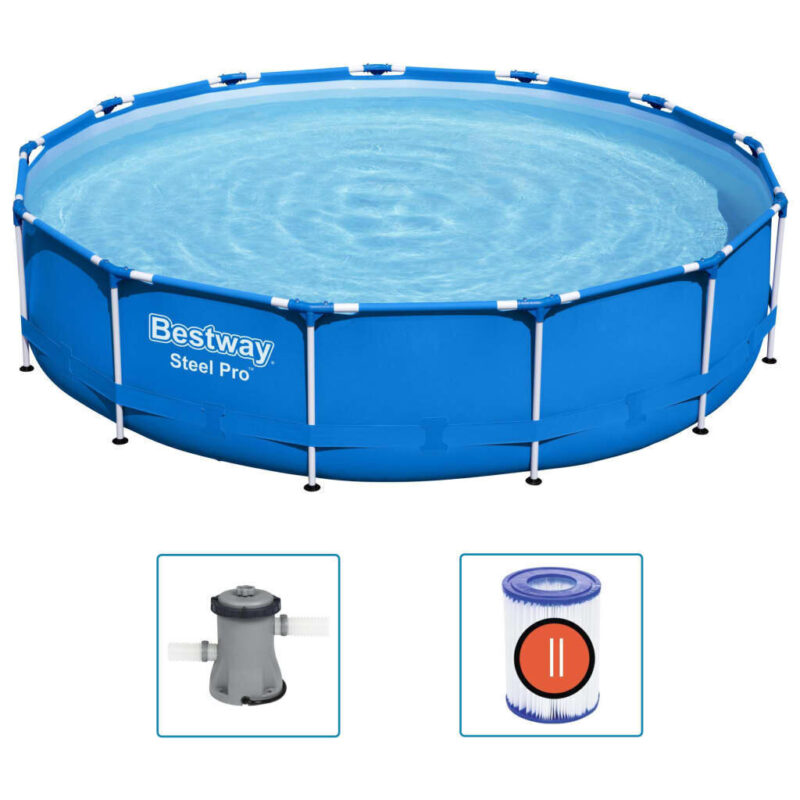 Karkasinis baseinas Bestway Steel Pro, 396x84cm, be filtro
