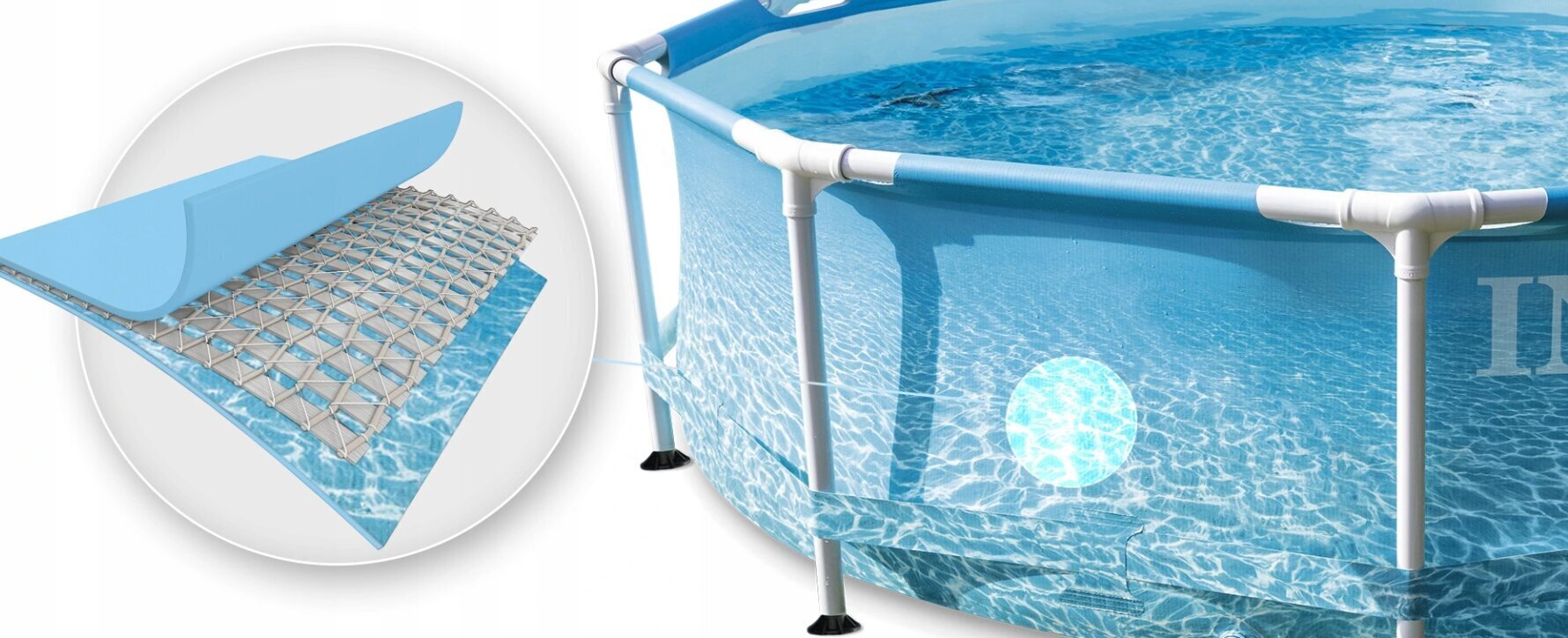 karkasinisbaseinasintex305x76sufiltrupompaatsiliepimaireference belsilt Karkasinis baseinas Intex 305×76 su filtru ir termometru