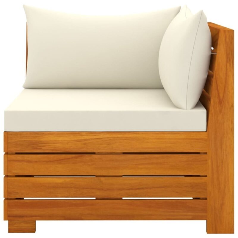 Keturvietė sodo sofa su pagalvėlėmis, ruda - Image 3