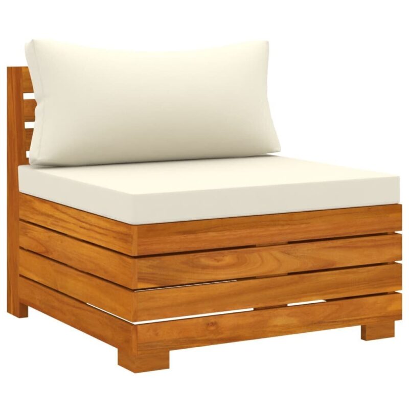 Keturvietė sodo sofa su pagalvėlėmis, ruda - Image 4