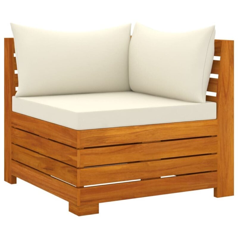 Keturvietė sodo sofa su pagalvėlėmis, ruda - Image 2