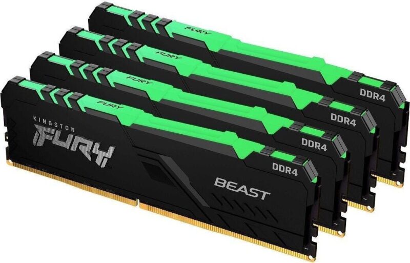 Kingston Fury Beast RGB DDR4 RAM 16GB  našumas ir stilius