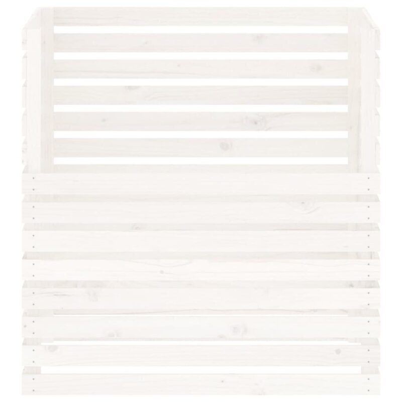 Komposto dėžė, 100x100x102 cm, balta - Image 4