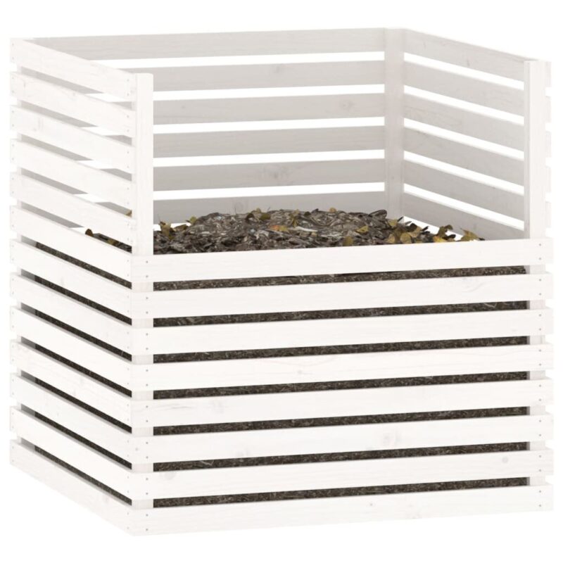 Komposto dėžė, 100x100x102 cm, balta - Image 3