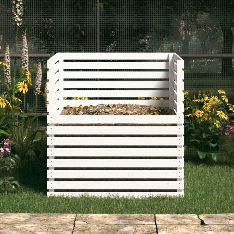 Komposto dėžė, 100x100x102 cm, balta - Image 2