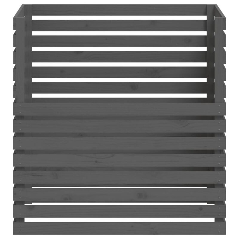 Komposto dėžė, 100x100x102 cm, pilka, Pilka - Image 4