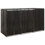 Konteinerių stoginė 207x80x117 cm juoda | Belsilt