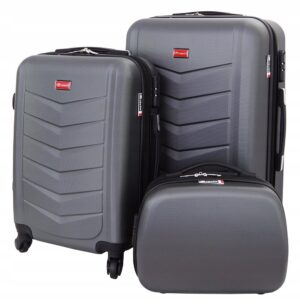 Lagaminų rinkinys Gravitt 3 in 1 62L ir 35L, tamsiai, pilkas