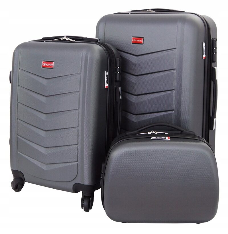 Lagaminų rinkinys Gravitt 3 in 1 62L ir 35L, tamsiai, pilkas