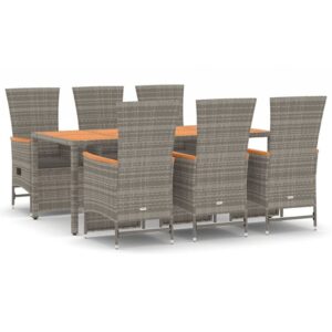 Lauko baldų komplektas vidaXL pilkas patogus ir tvirtas