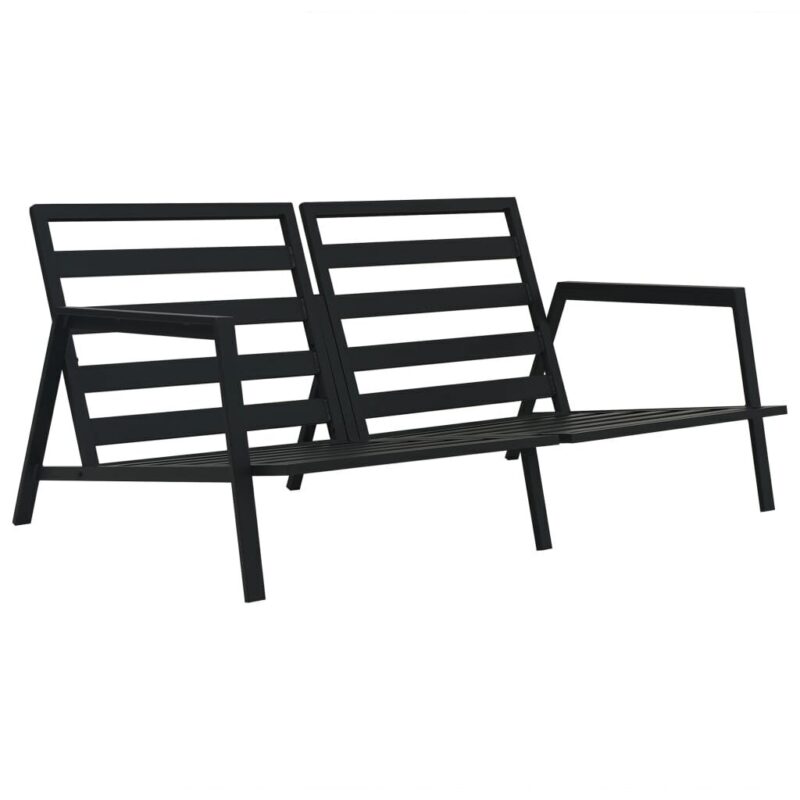 Lauko baldų poilsio komplektas VidaXL, pilkas - Image 3