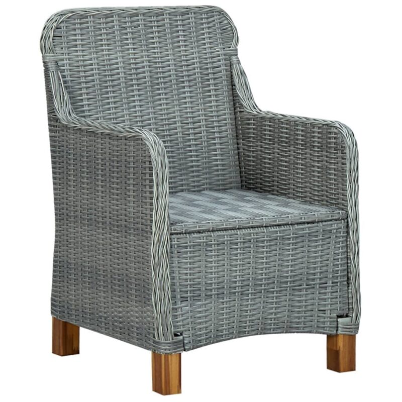 Lauko komplektas su pagalvėmis, 7 dalių, pilkas - Image 4