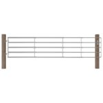 Sidabrinės spalvos lauko vartai 150 400x90cm su skląsčiu