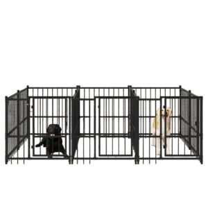 Lauko voljeras šunims vidaXL, plienas, 5,63m²