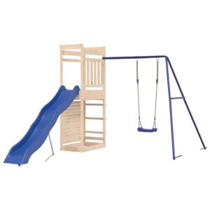 Medinis lauko žaidimų aikštelės komplektas vaikams, 3–8 m.