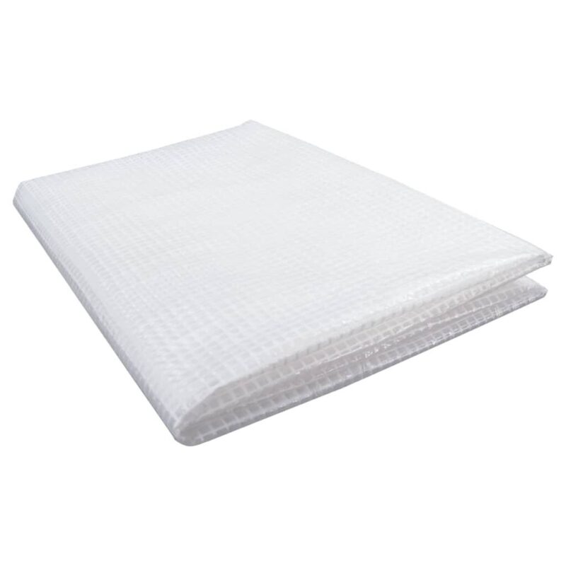 Leno tentas 6x10m baltos spalvos 140gm²  patvarus tentas