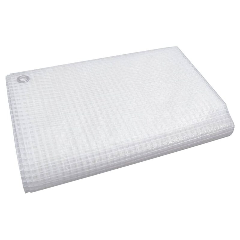 Leno tentas 6x10m baltos spalvos 140gm²  patvarus tentas