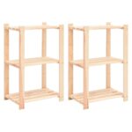 Medinė smėlio spalvos lentyna daiktams  2 lentynos