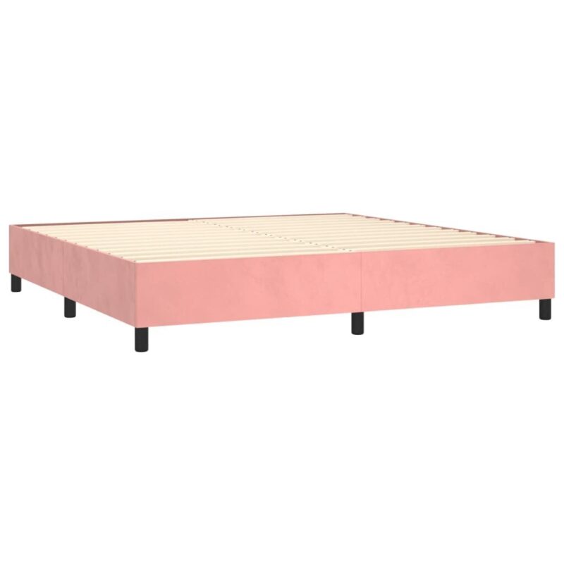 Lova su spyruoklėmis ir čiužiniu vidaXL 200×200 cm rožinė