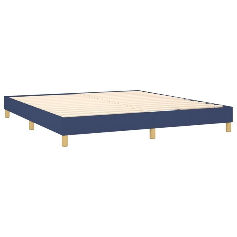Lova su spyruoklėmis ir čiužiniu vidaXL 160×200 cm mėlyna
