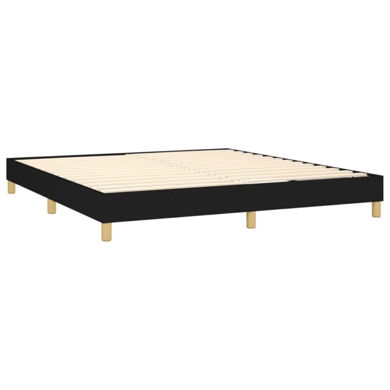 vidaXL lova su spyruoklėmis ir čiužiniu 160×200 cm juoda