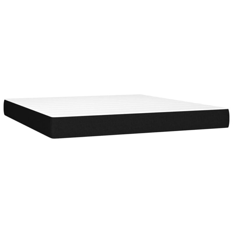 vidaXL lova su spyruoklėmis ir čiužiniu 160×200 cm juoda
