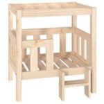 Medinė lova šunims 655x43x70 cm  tvirta ir patogi