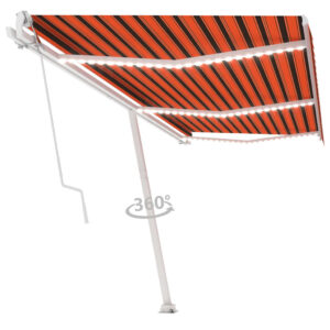 Markizė su LED ir vėjo jutikliu 600×300 cm oranžinė