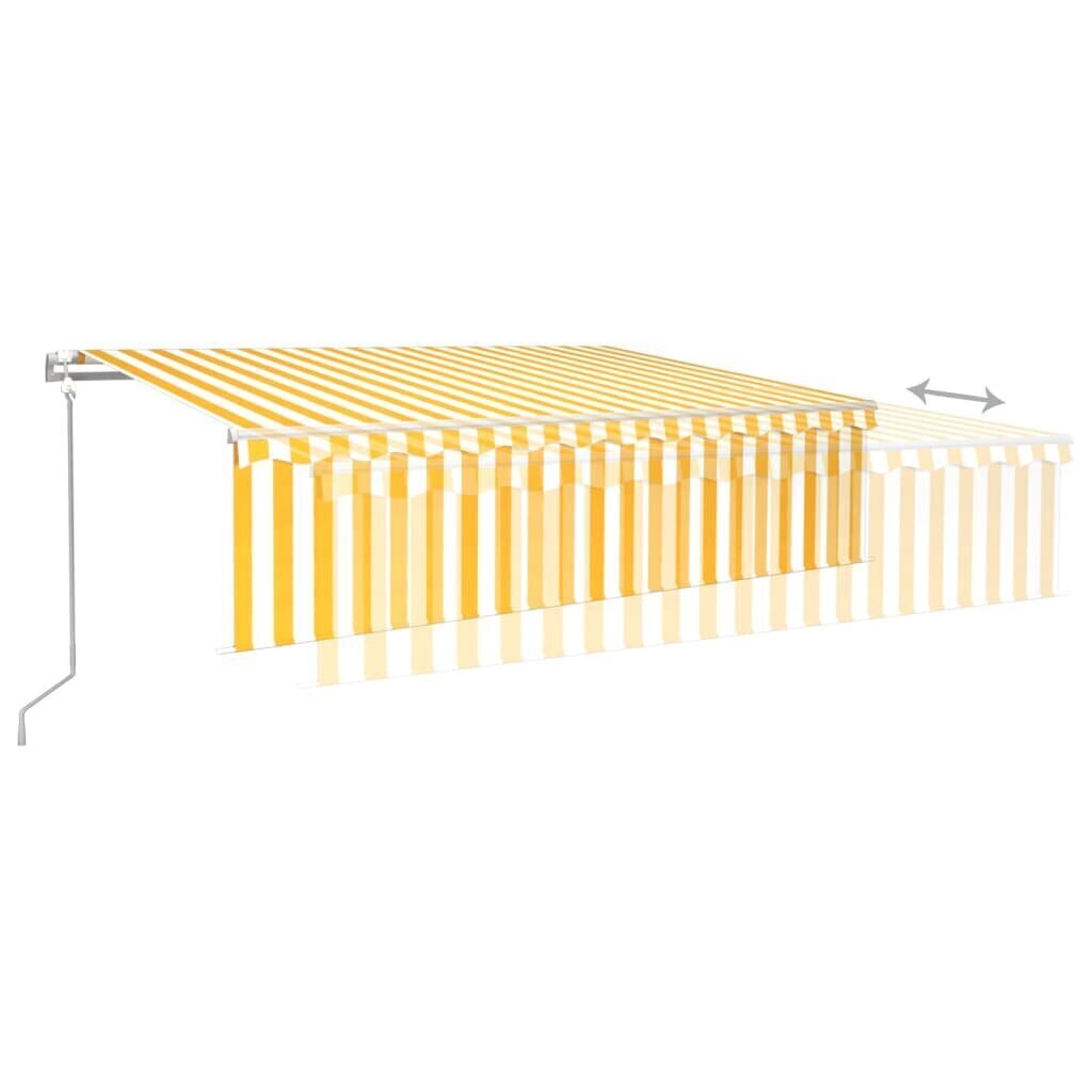 markizesuledvejojutikliuvidaxl600x300cmgeltonabaltac68a3atsiliepimaireference  belsilt Markizė vidaXL 600x300cm su LED ir vėjo jutikliu geltonabalta