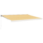 Markizė vidaXL 400x300 cm geltonabalta  patvari lauko stoginė