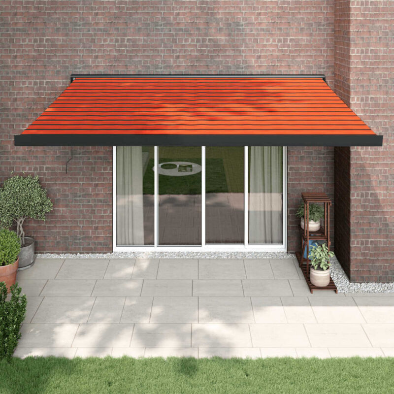 Markizė vidaXL, 400x300 cm, oranžinė/ruda - Image 2